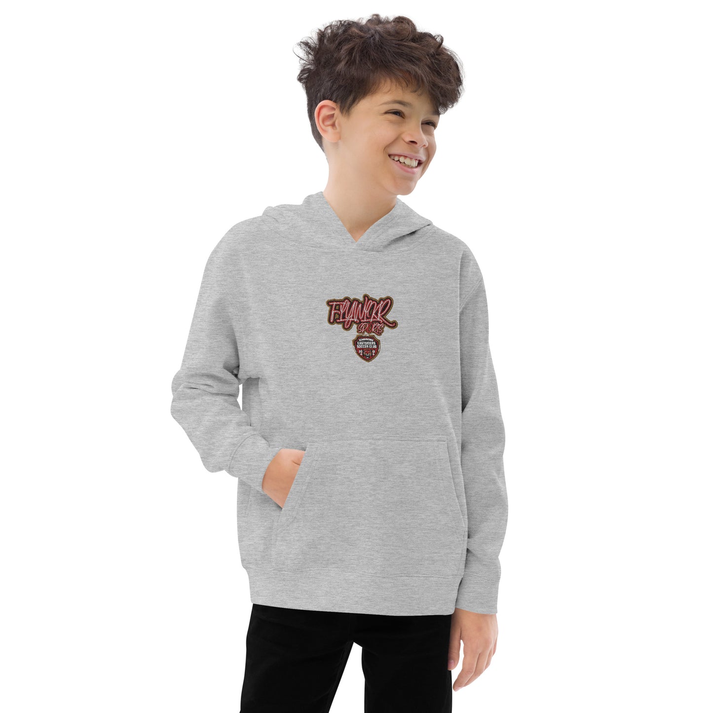 FLYWLKR SPORTS X EASTSIDERS SC (RED LOGO) Kids fleece hoodie