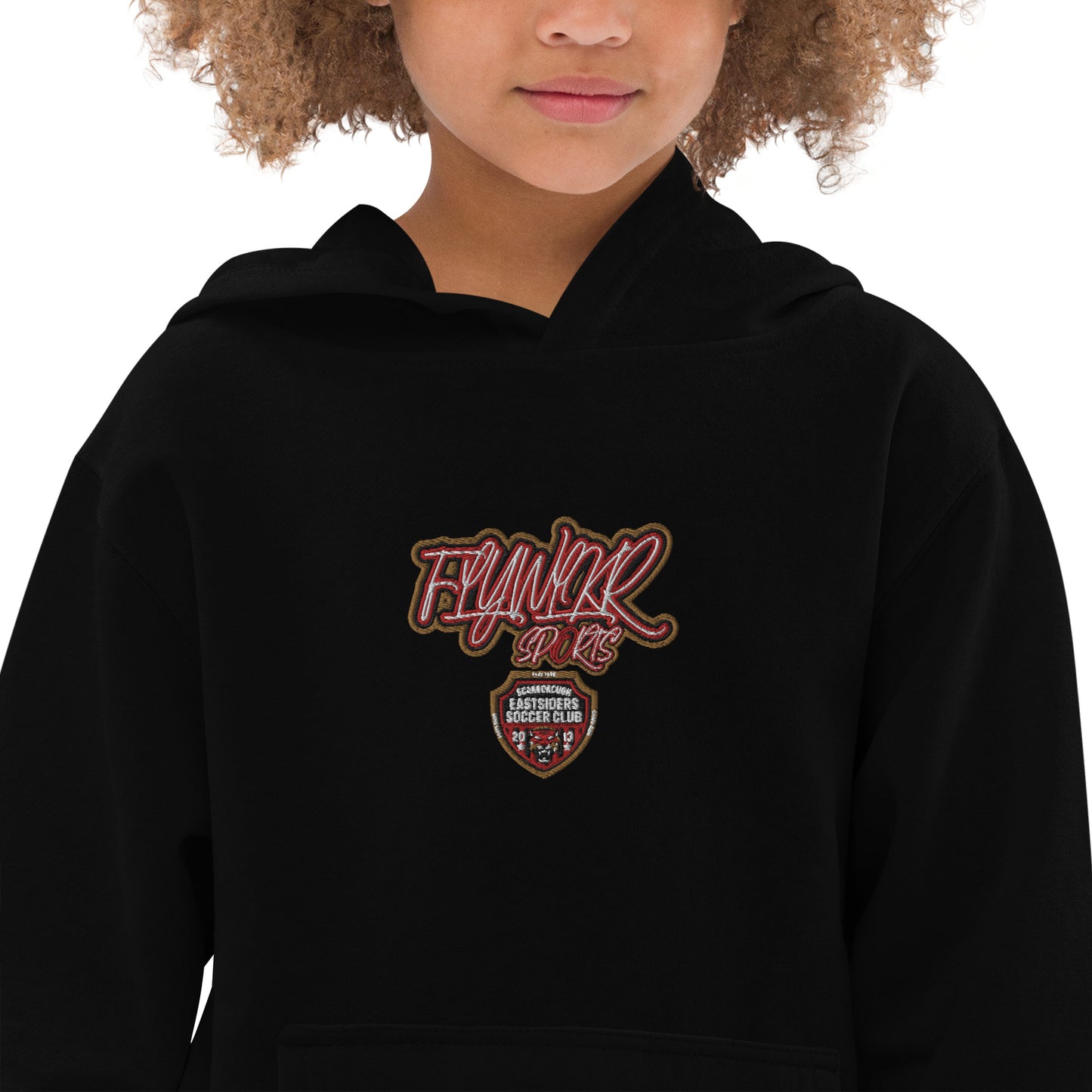 FLYWLKR SPORTS X EASTSIDERS SC (RED LOGO) Kids fleece hoodie