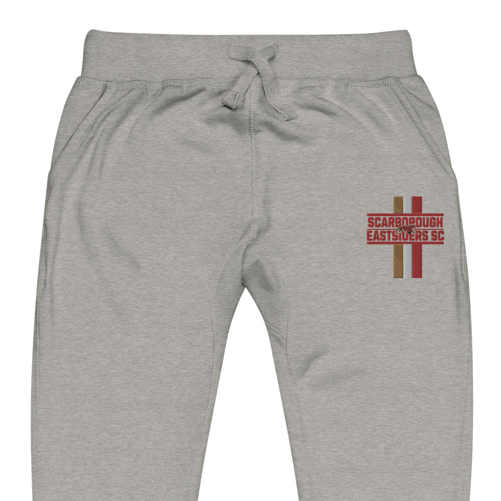 FLYWLKR X EASTSIDERS SC "STRIPED" (RED LOGO) Unisex fleece sweatpants